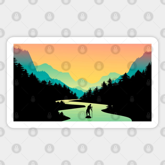Paddleboard Adventure Wide Magnet by comecuba67